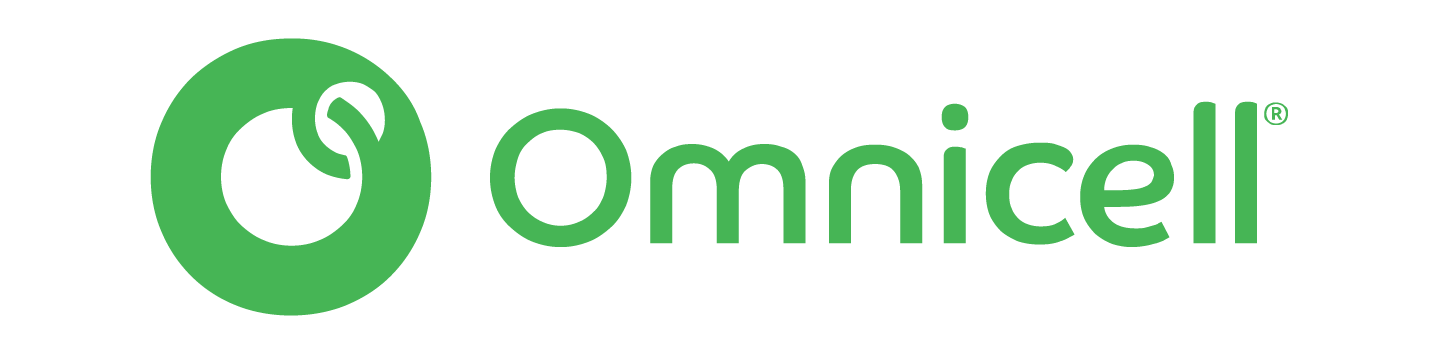 Omnicell company logo in green.